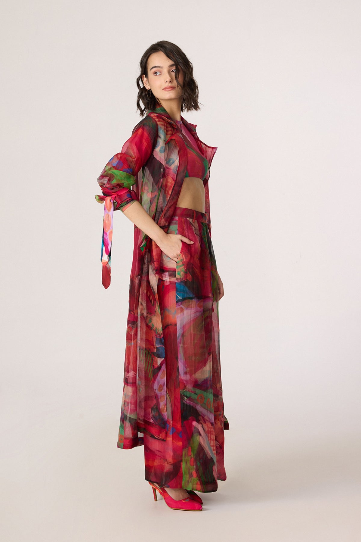 Pink Belen Trench Set