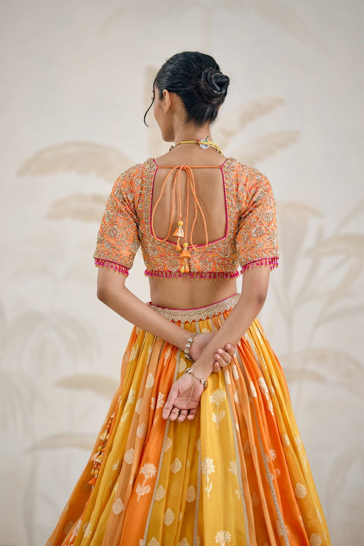 Multi-coloured Lehenga Set