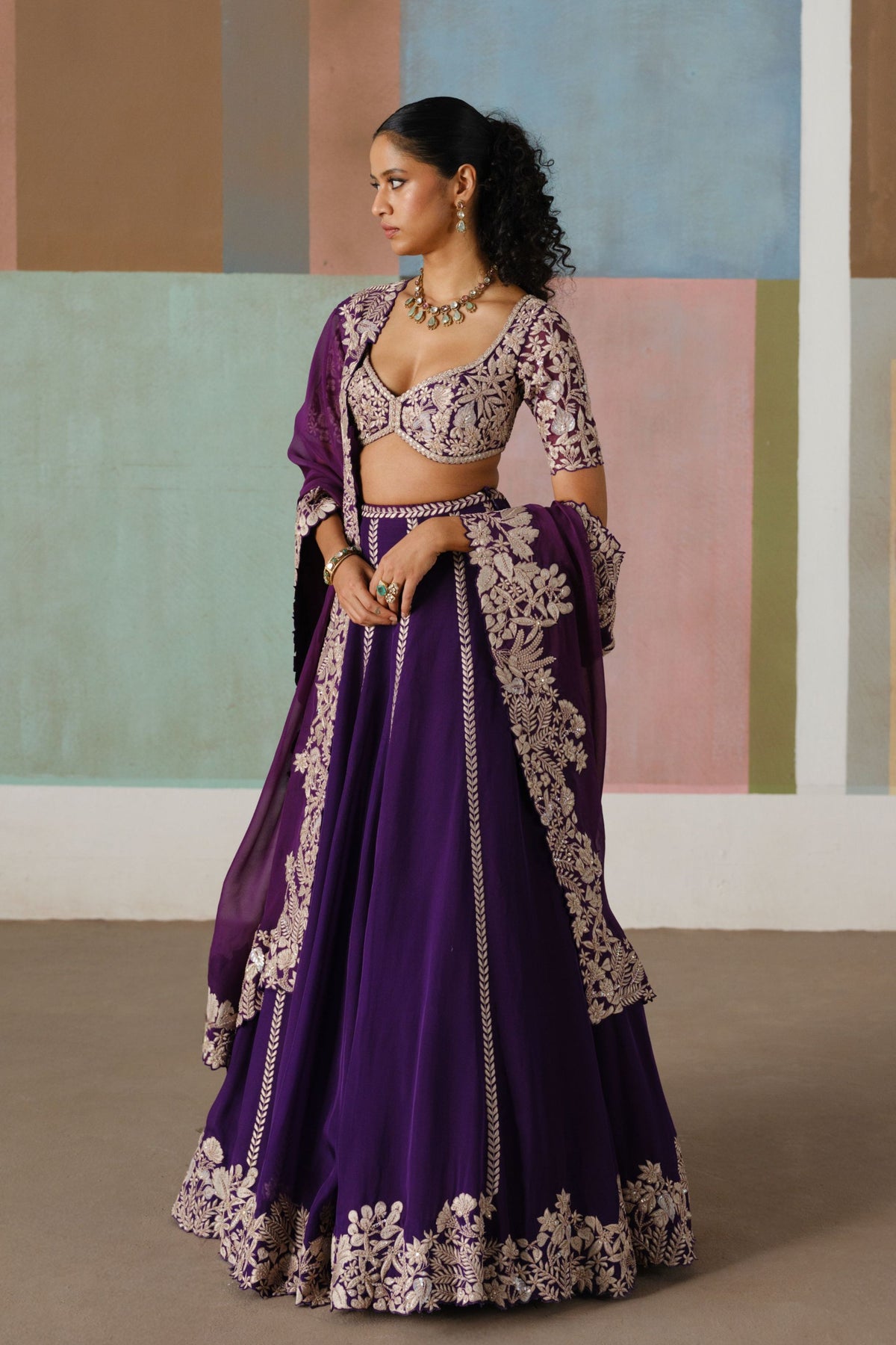 Purple Ruhani Lehenga Set