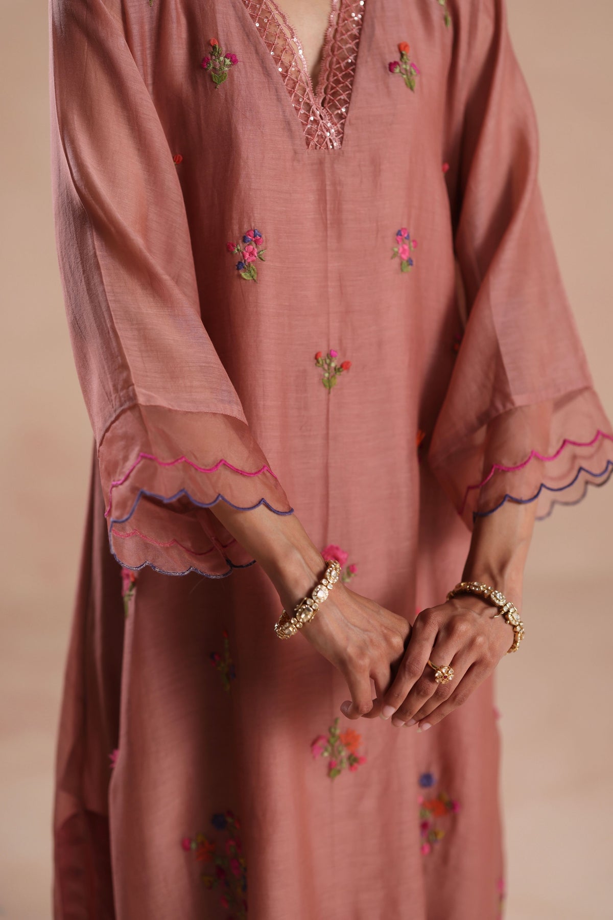 Zeya Copper Kurta Set