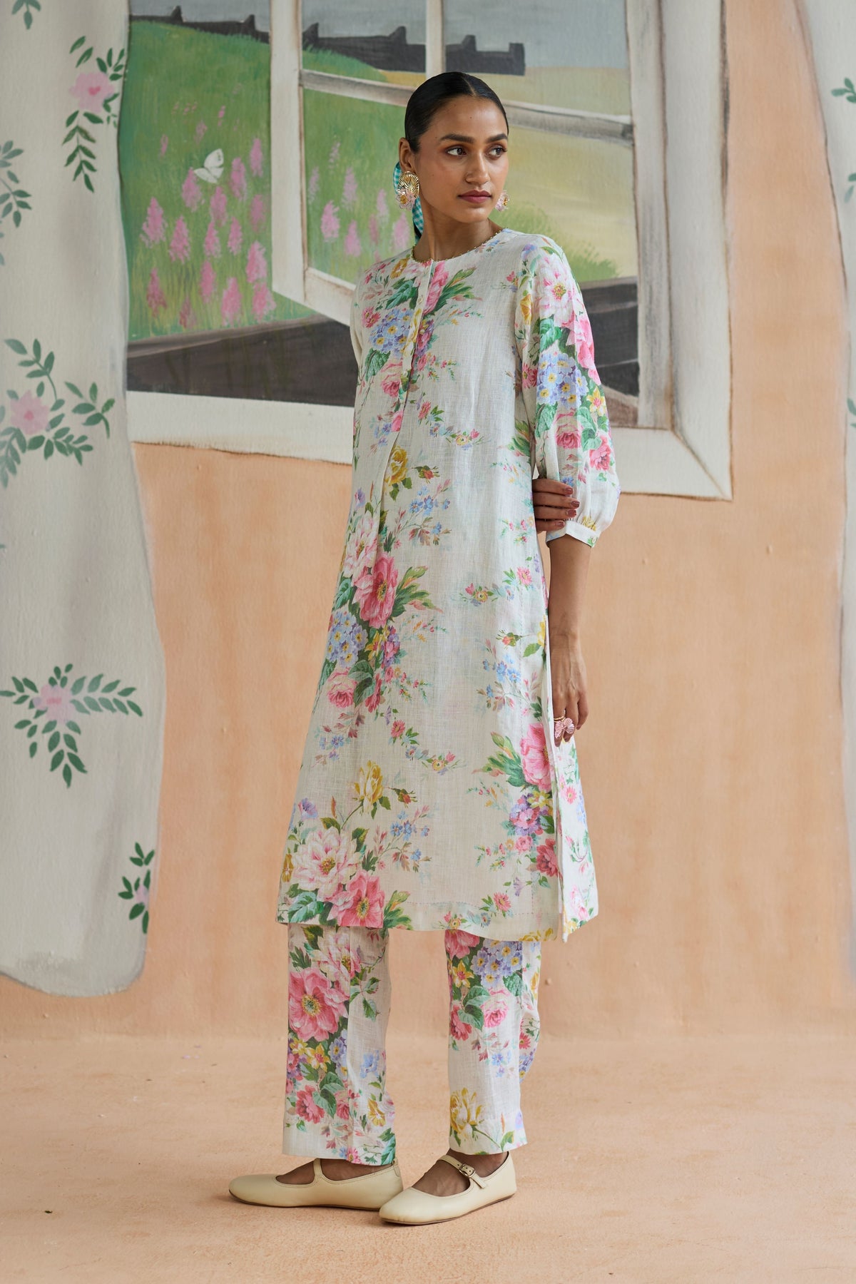 Sunbeam Long Kurta Set Linen