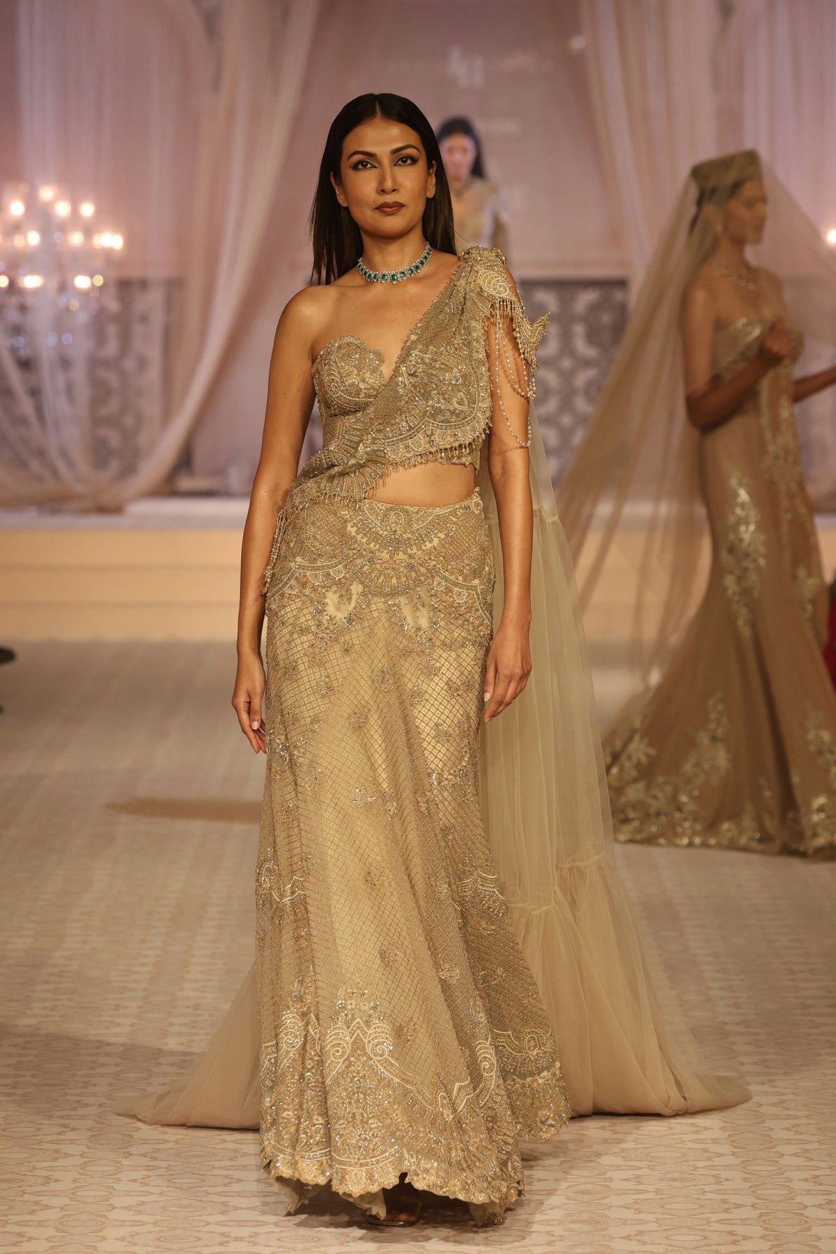 Estella Pre Draped Saree Set