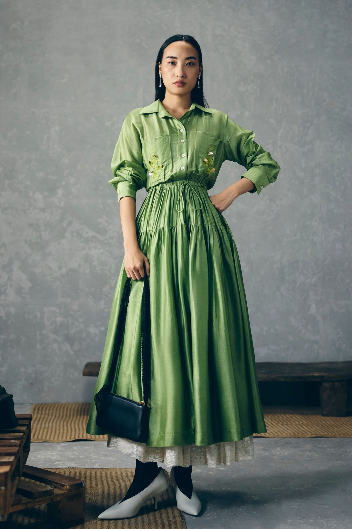 Elina Green Dress