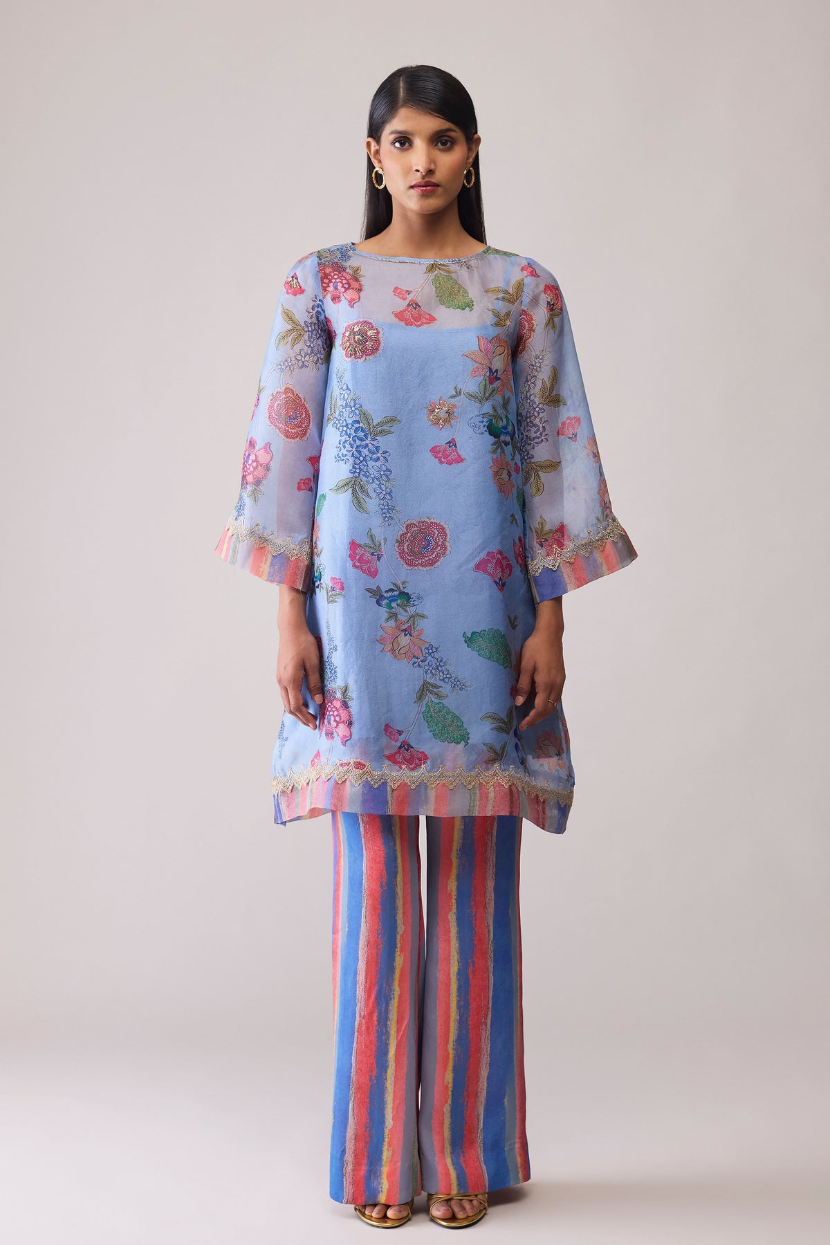 Myla Blue Print Kurta Set
