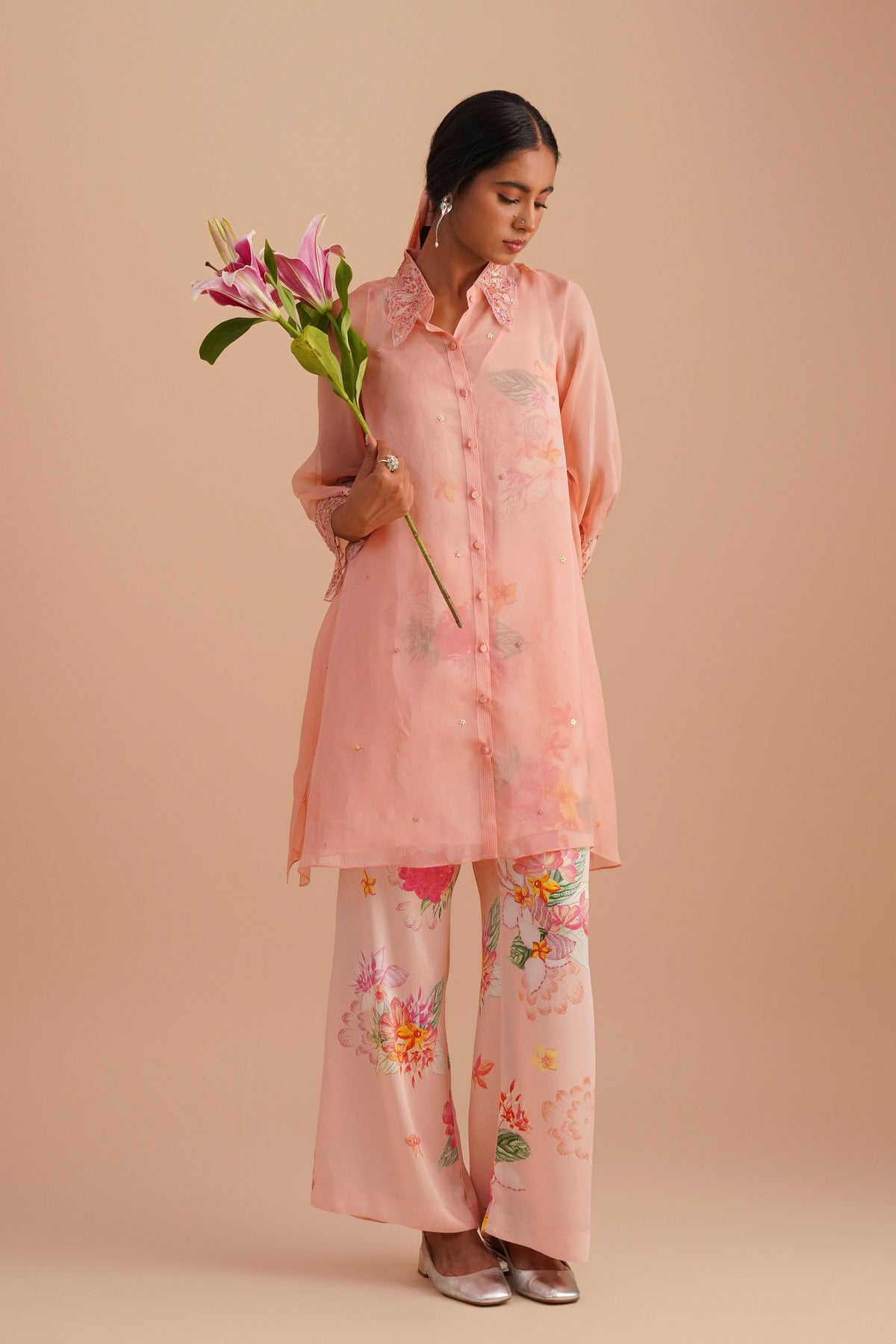 Blush Organza Co-ord Set