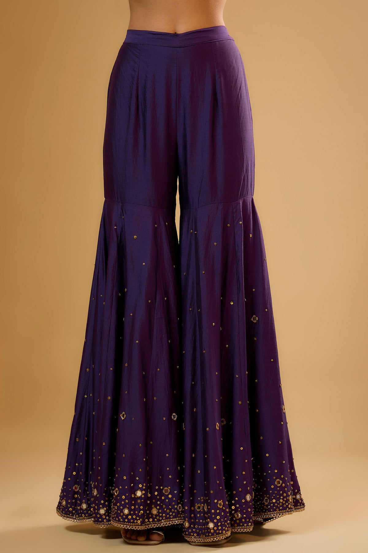 Purple Sharara Set