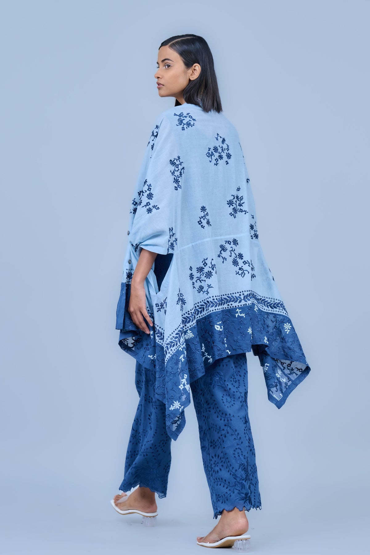 Space Blue Cutwork Cape