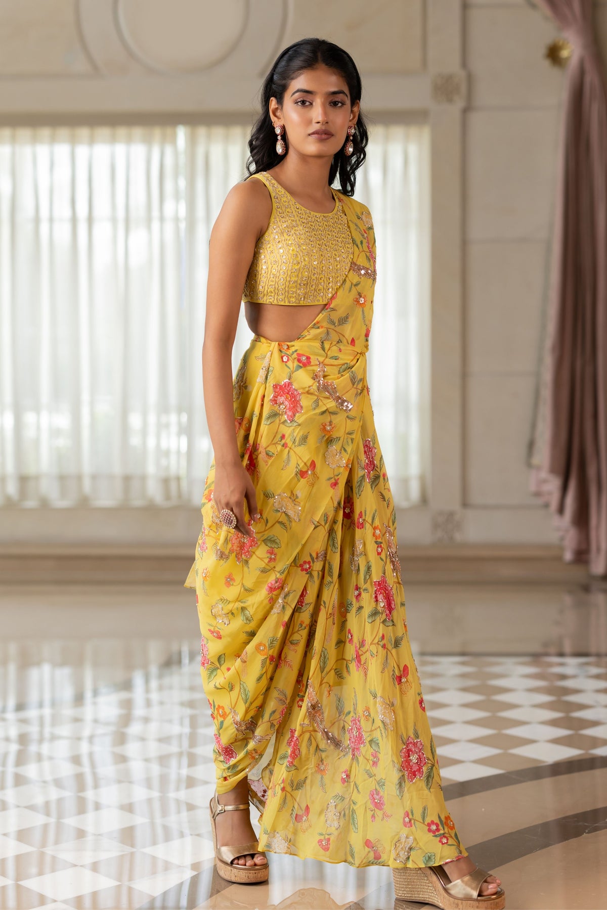 Emily Drape Saree Set