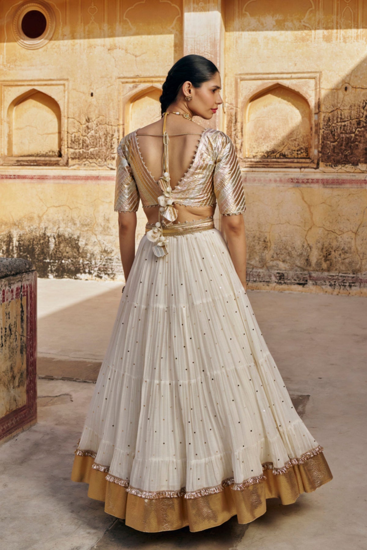 Ivory Lehenga Set