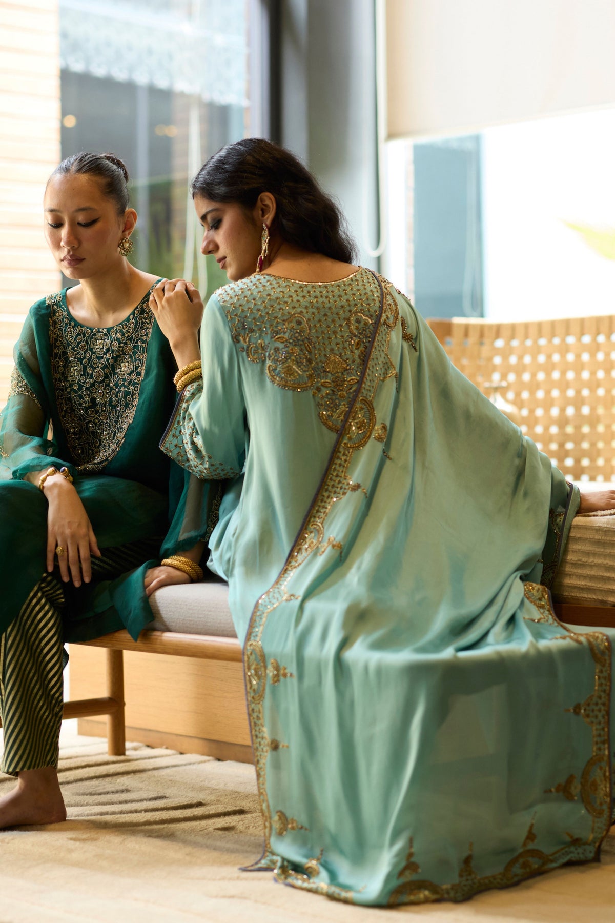 Green Sukhaali Kurta Set
