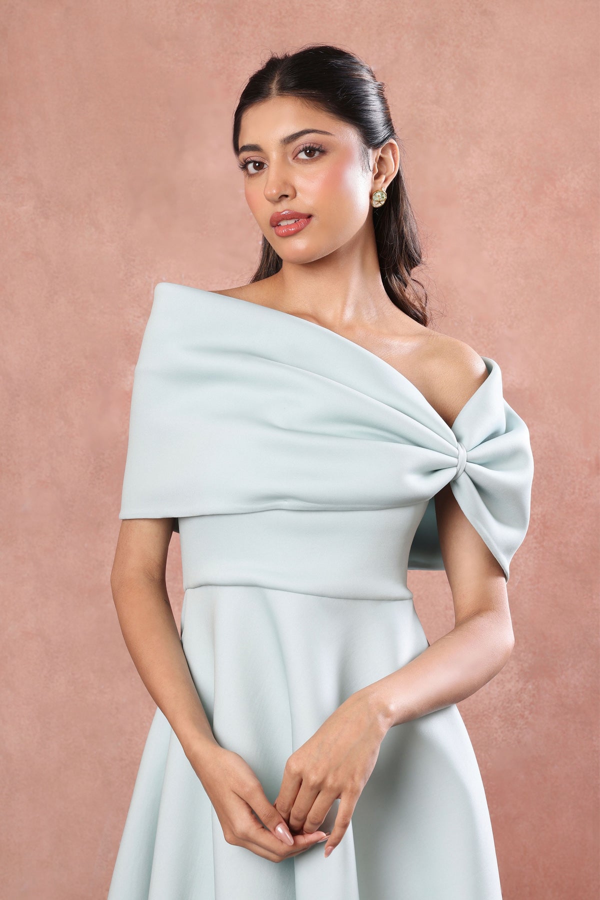Green Flared Bow Wrap Set