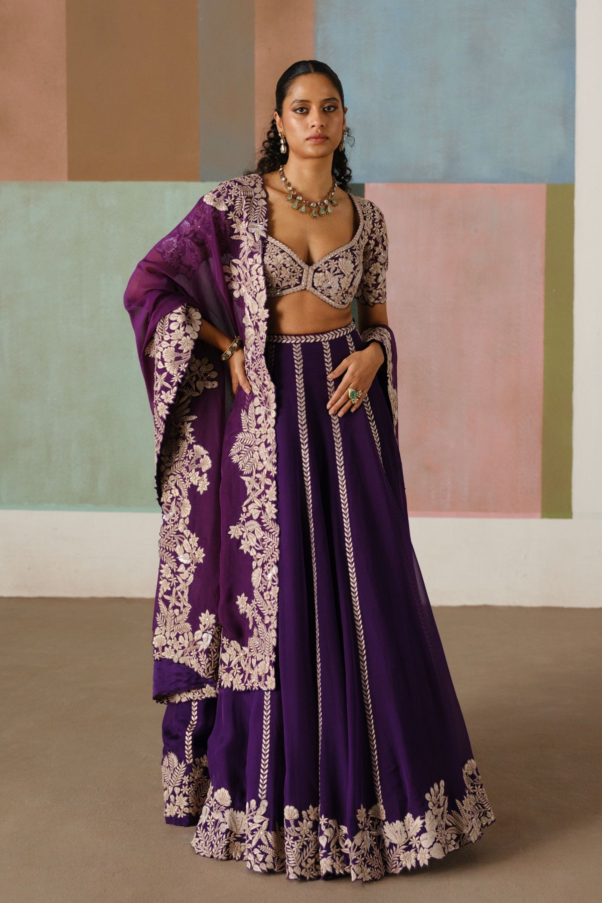 Purple Ruhani Lehenga Set