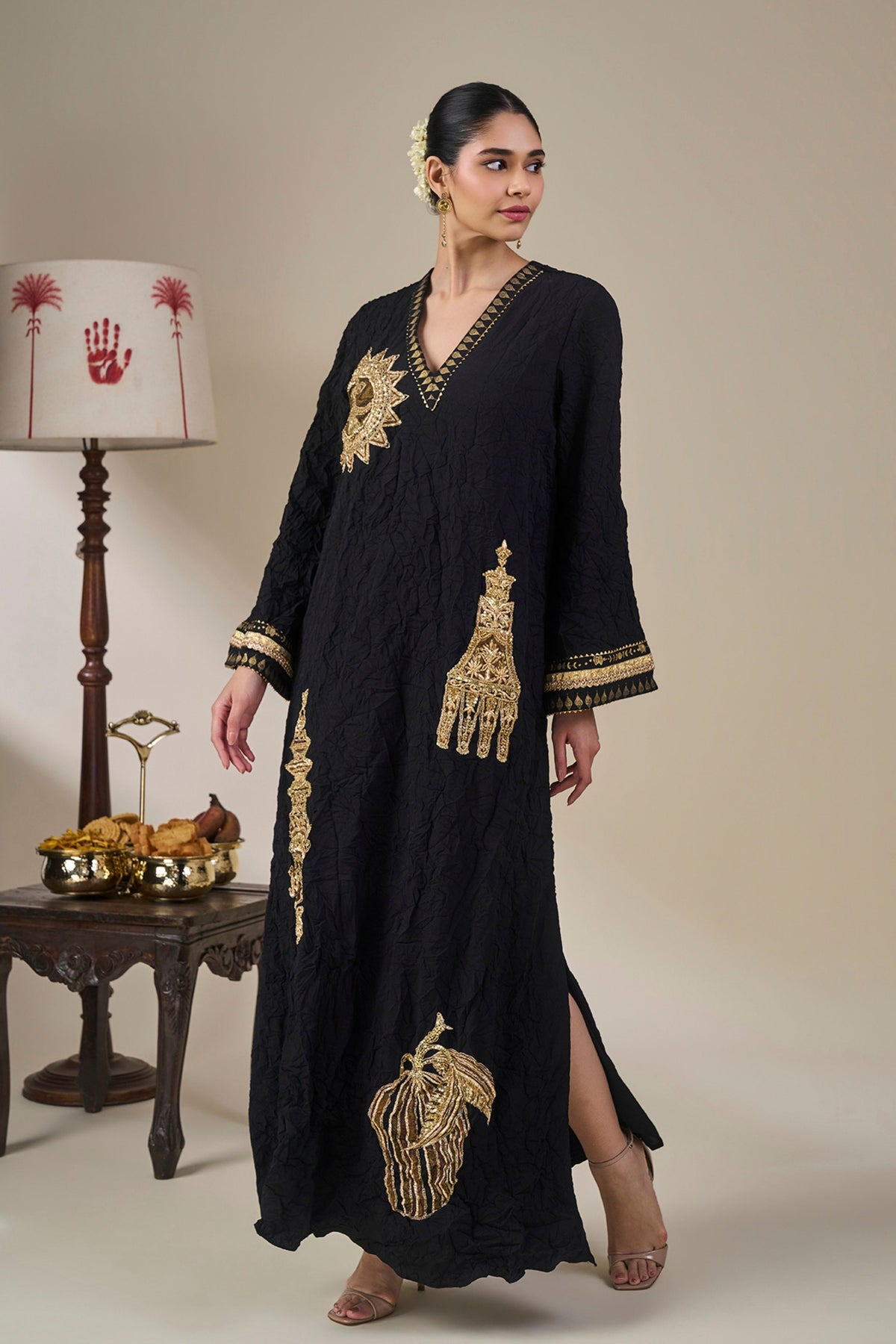 Black Ambi Bloom Kaftan