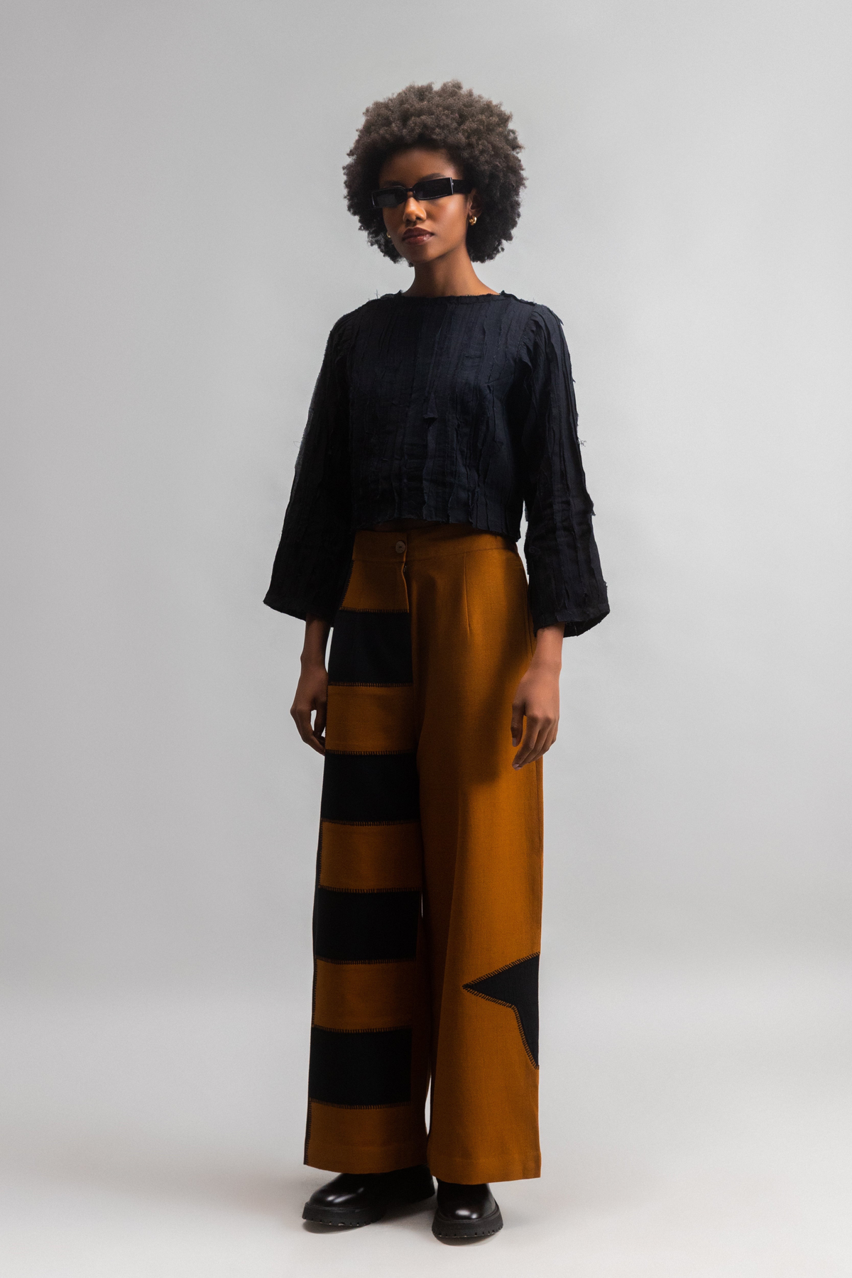 Black Steps Trouser
