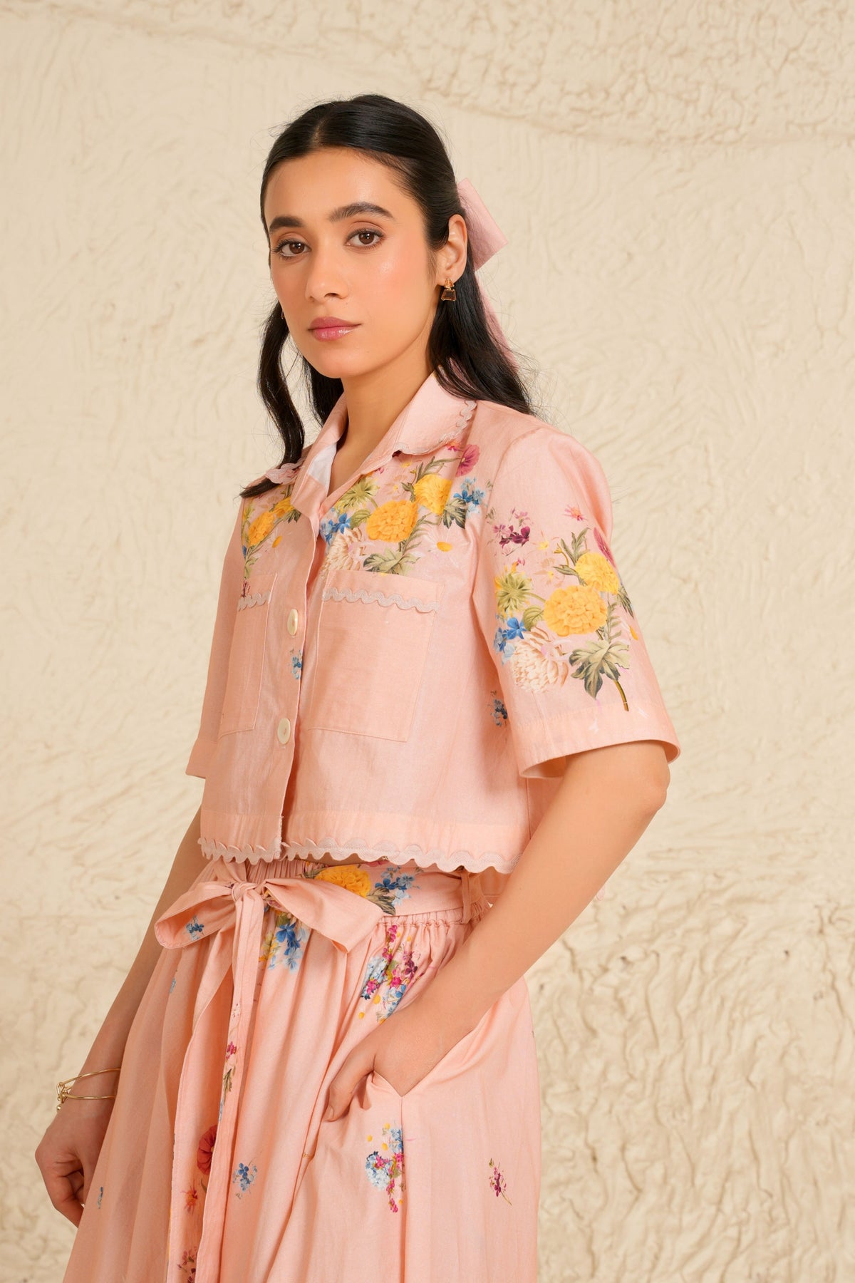 Nude Pink Skirt Set