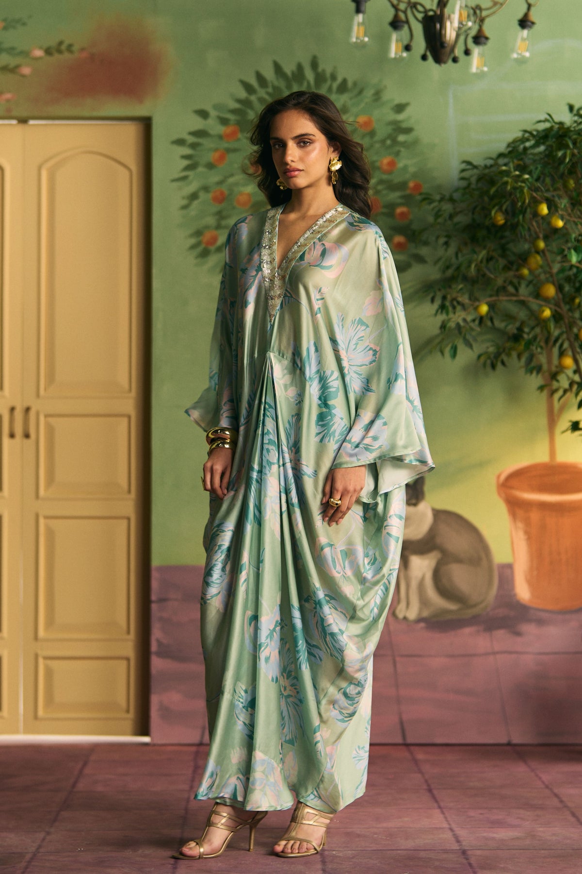 Mint Green Flow Kaftan