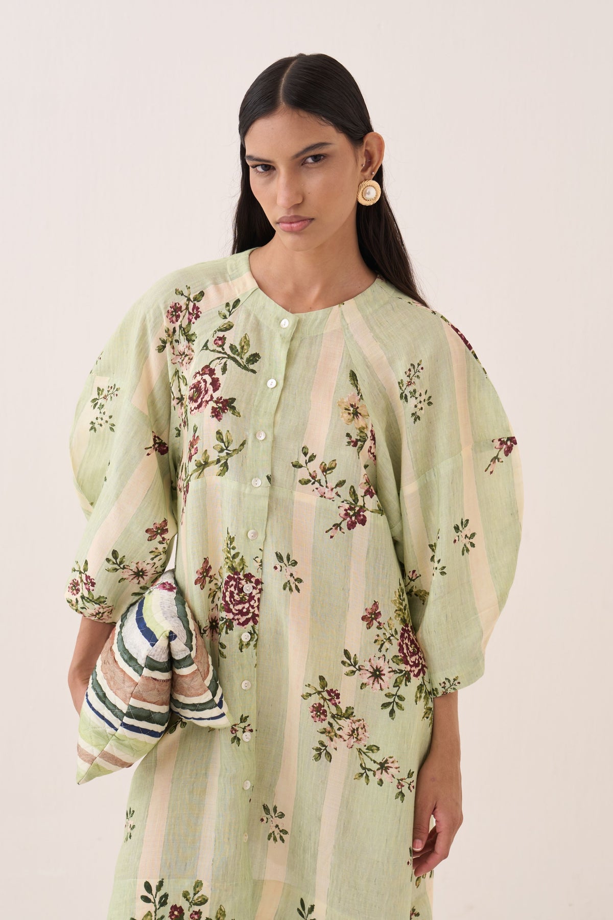 Bagiya Bubble Sleeve Aline Dress