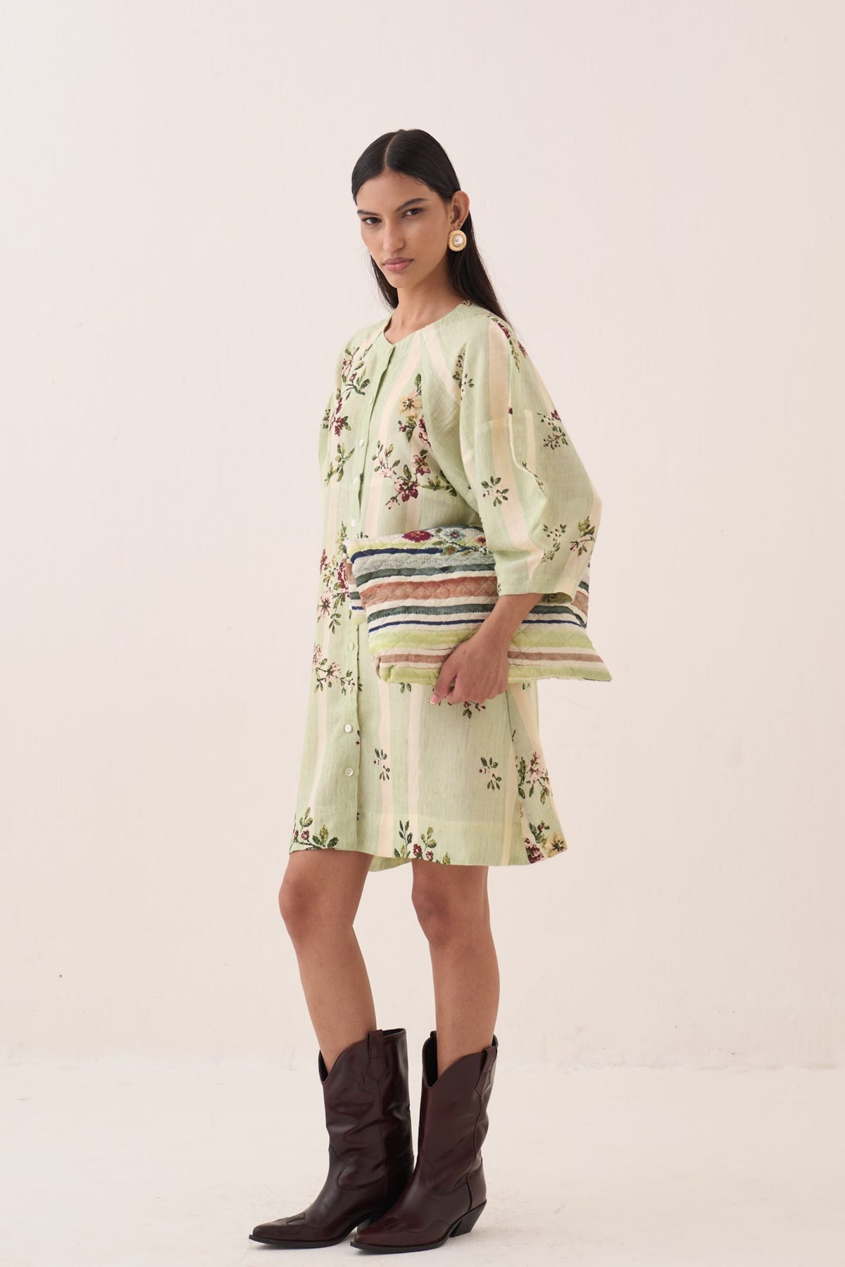 Bagiya Bubble Sleeve Aline Dress