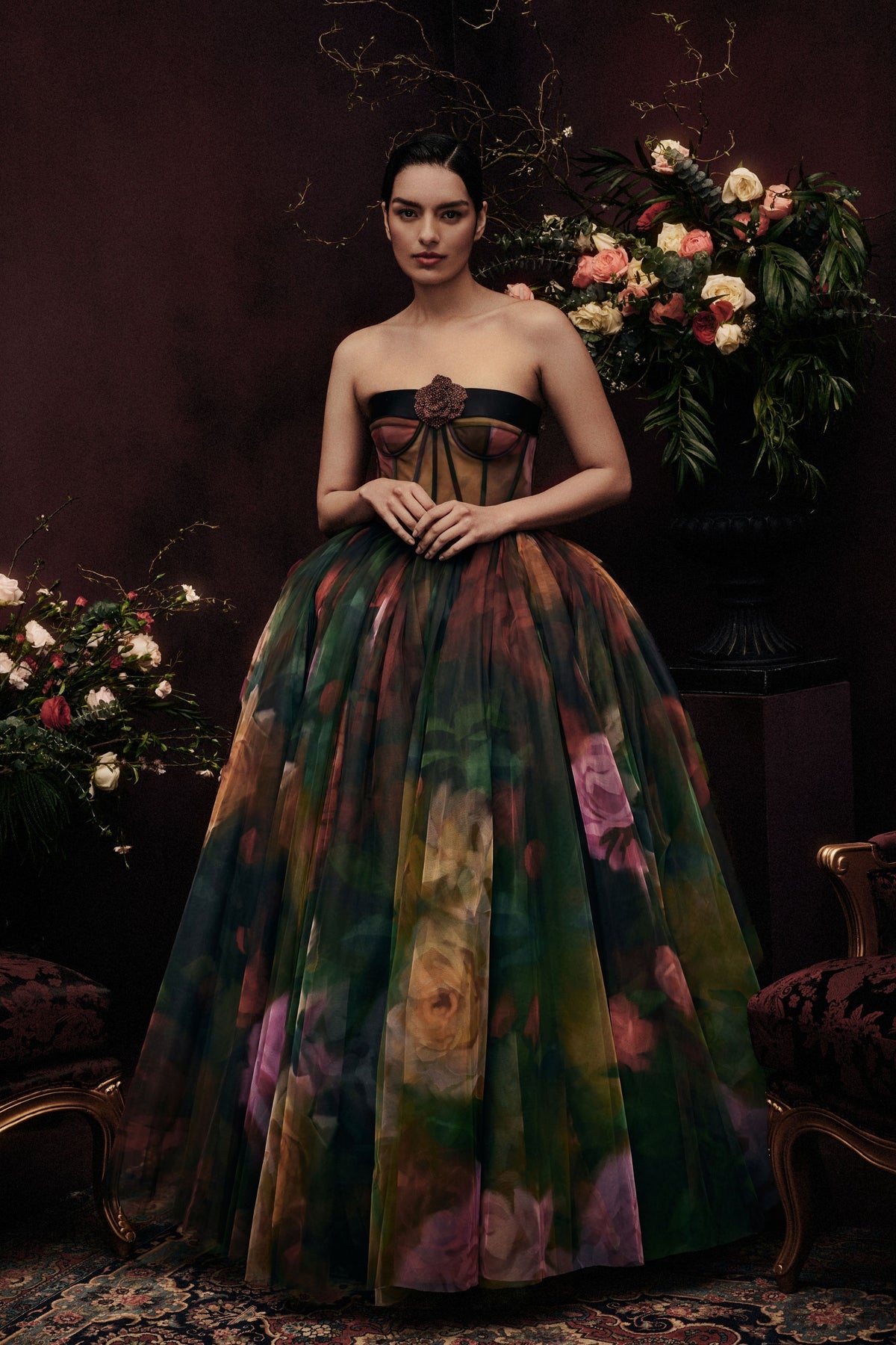 Corseted Tulle Gown