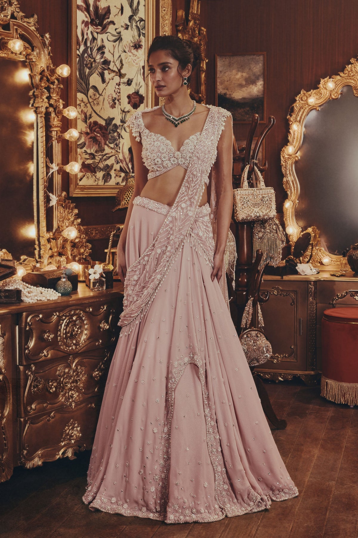 Lillian Pink Lehenga Set