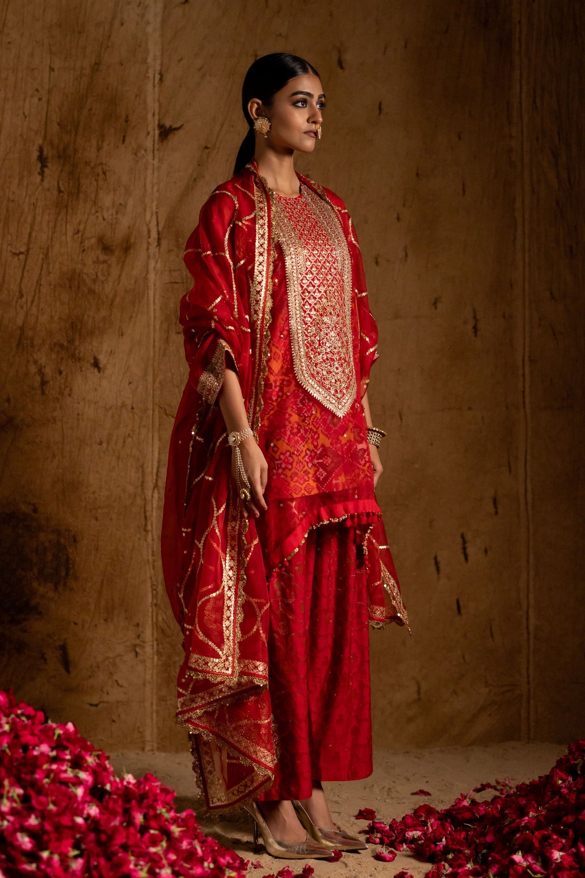 Mustard Patola Kaftan Set