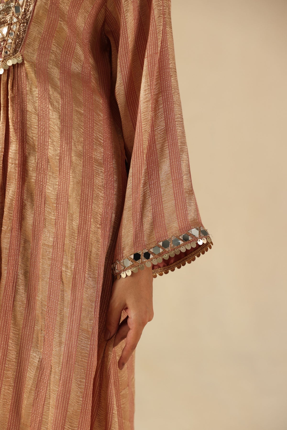 Peach Naksh Kurta Set