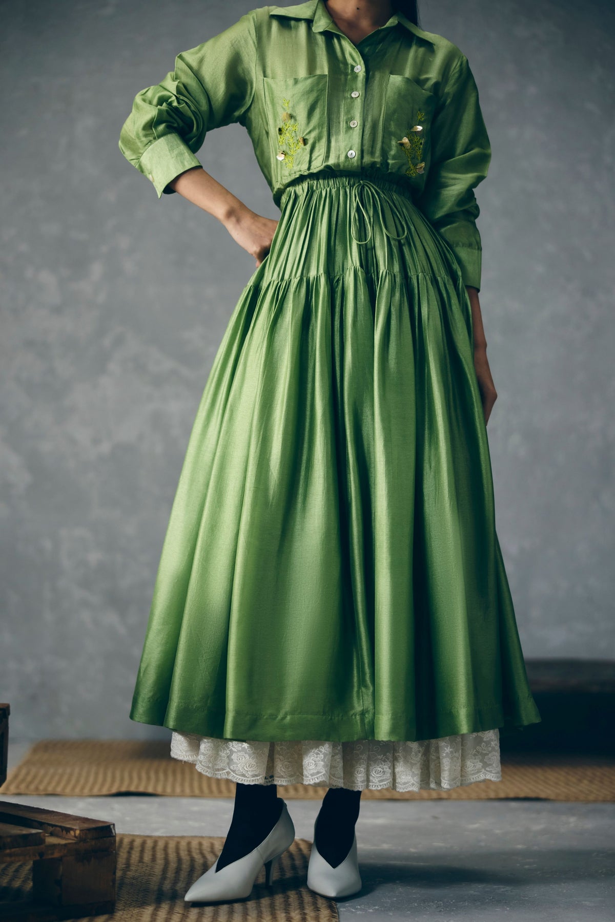 Elina Green Dress