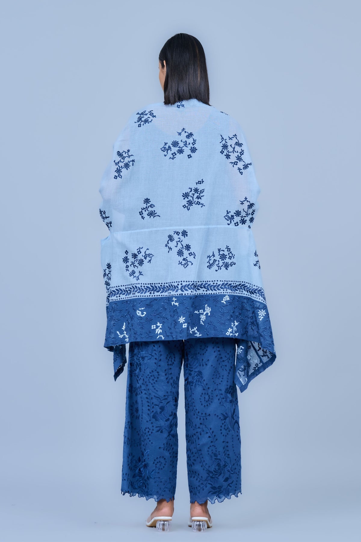 Space Blue Cutwork Cape