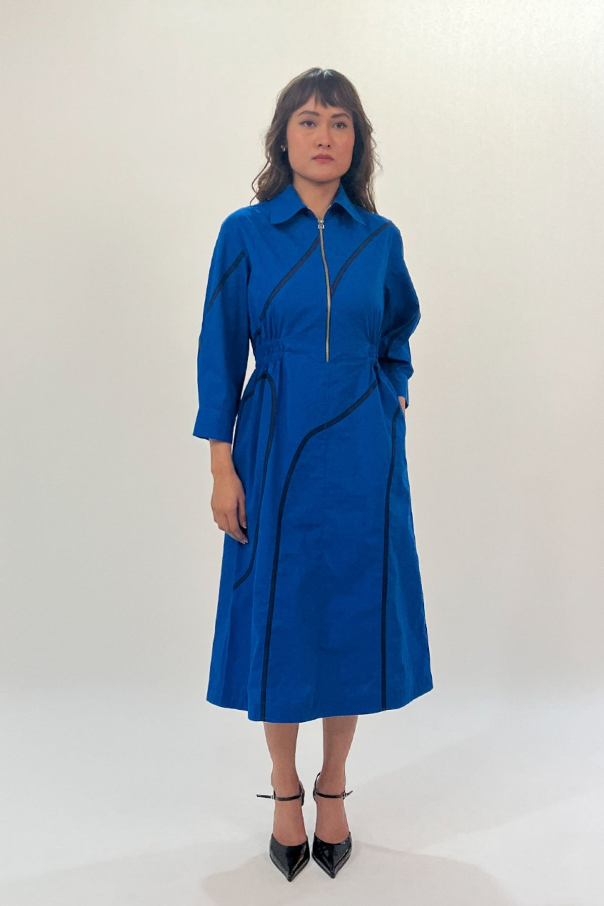 Yara Tape Blue Dress