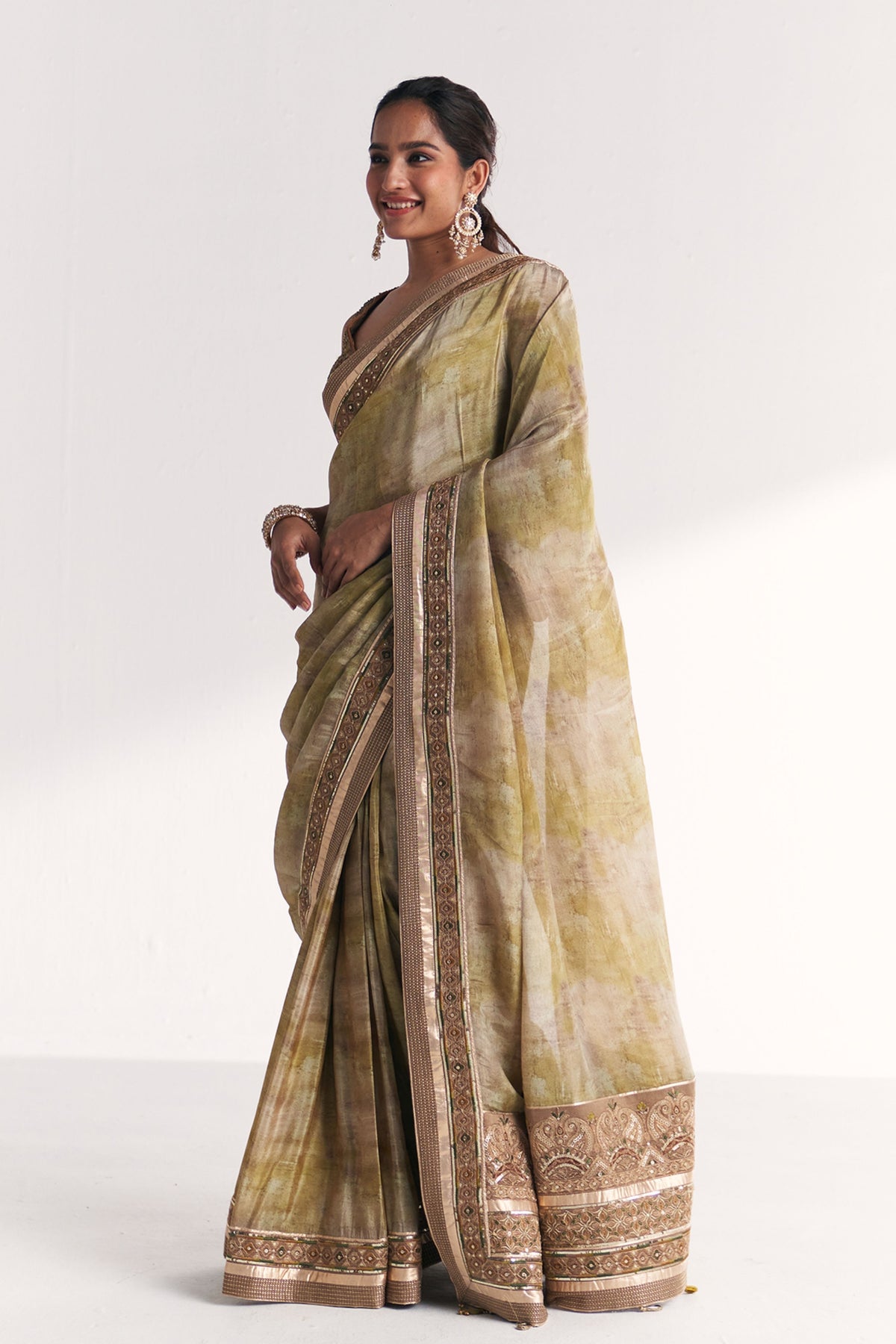 Falguni Green Saree