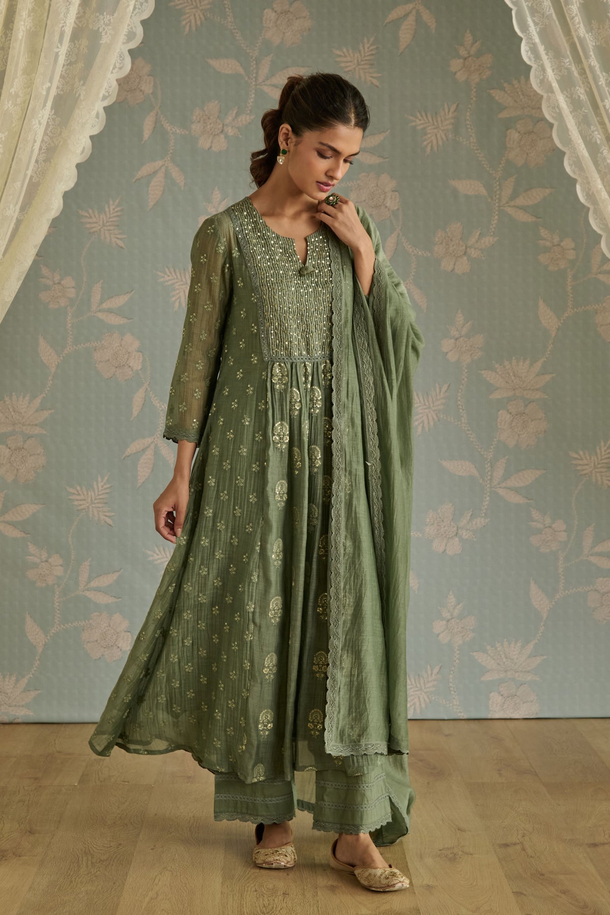 Green Nera Kurta Set