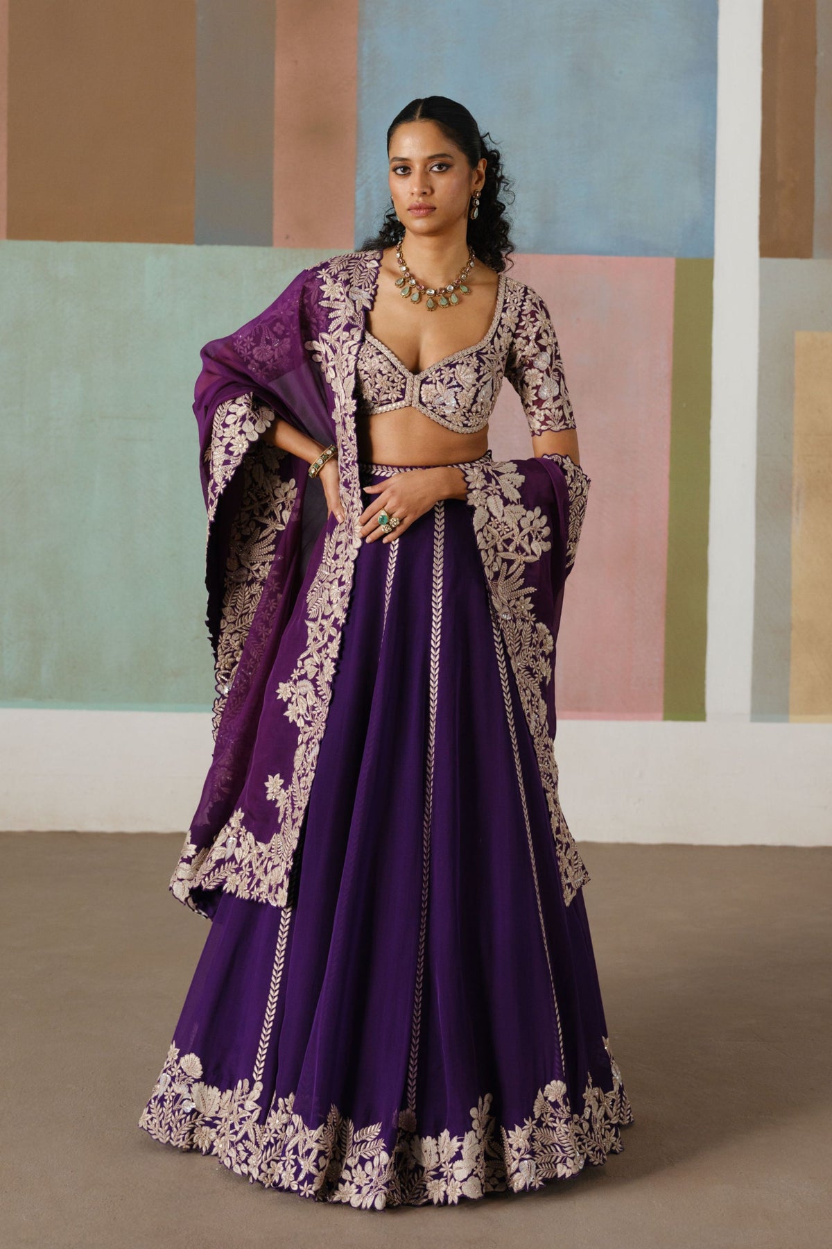 Purple Ruhani Lehenga Set