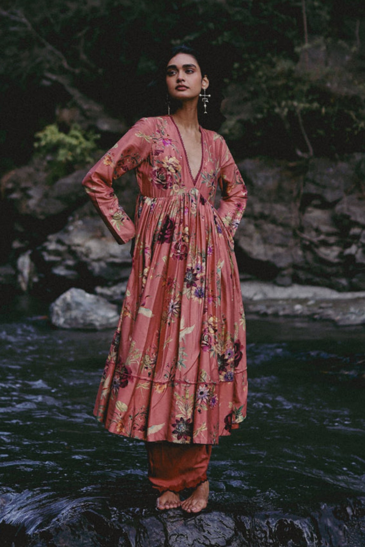 Blush Meadow Anarkali Set