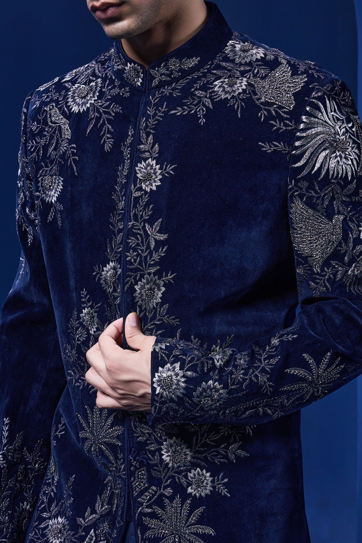 Navy Blue Indo Western Set