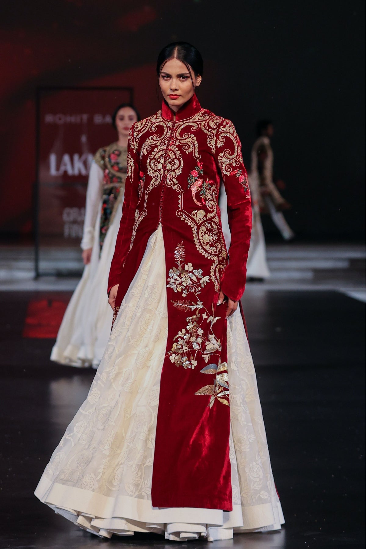 Velvet Long Jaket With Slits