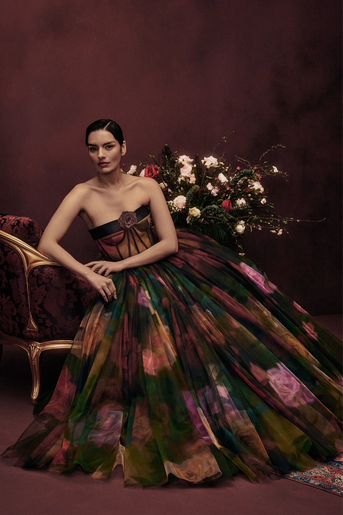 Corseted Tulle Gown