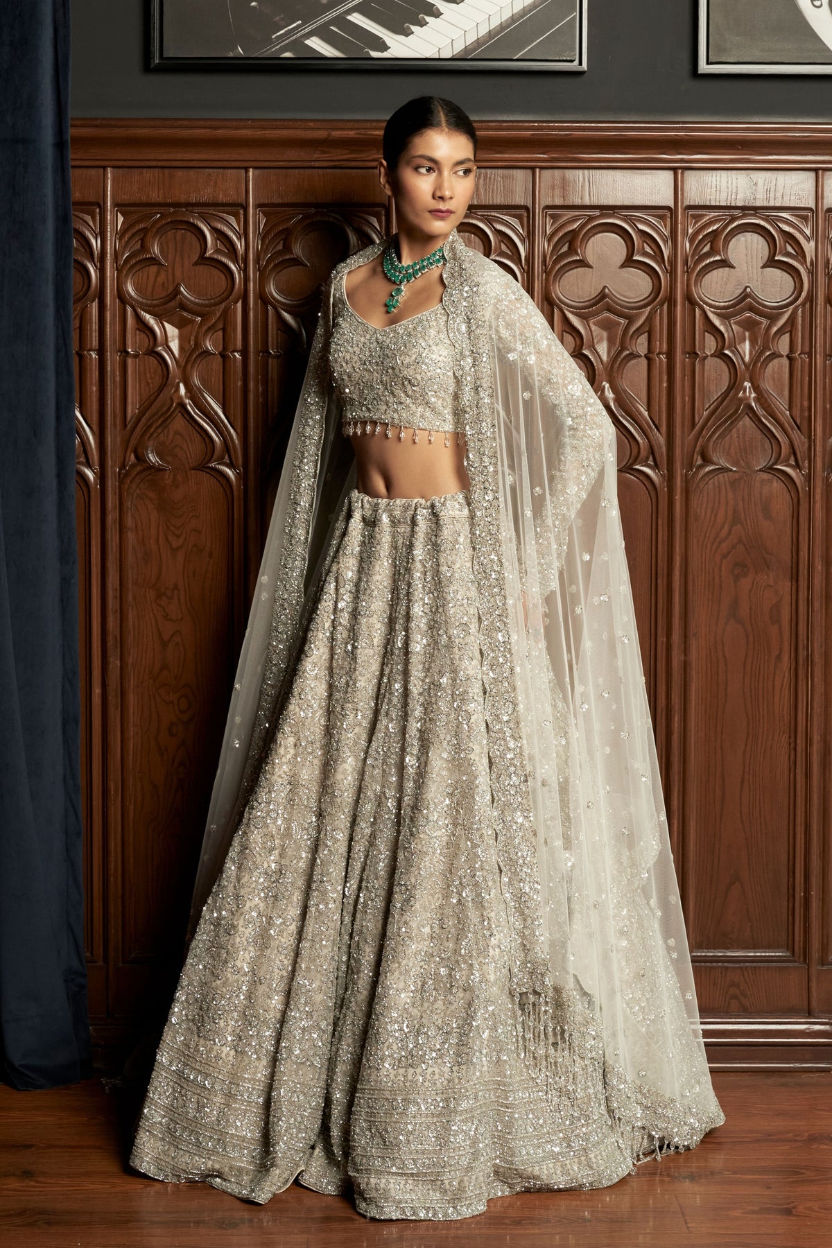Sequins Embroidery Lehenga Set