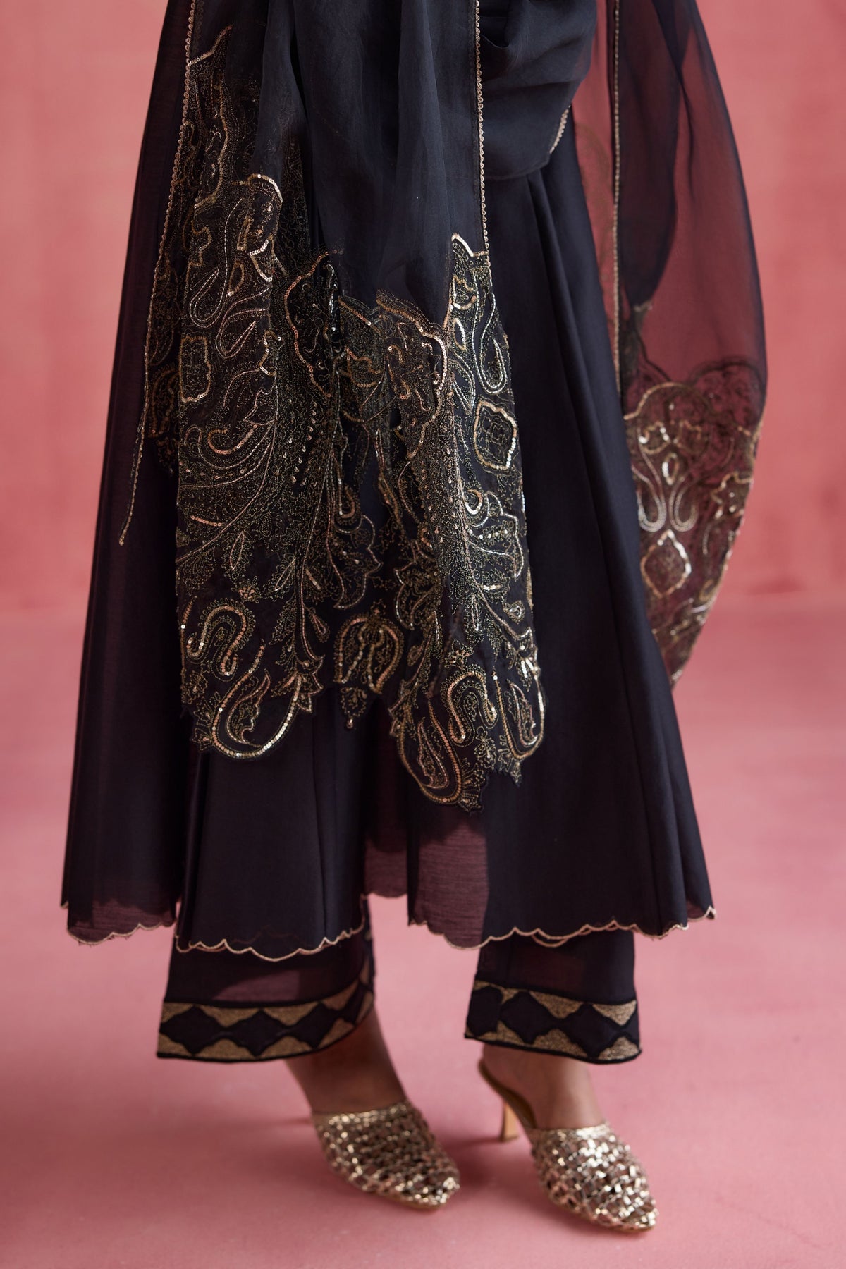 Gul Black Anarkali Set