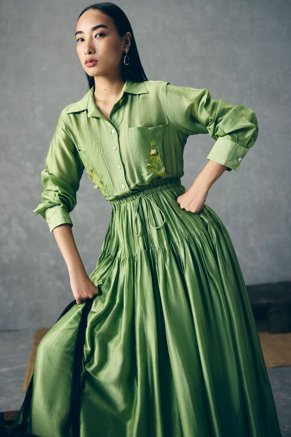 Elina Green Dress