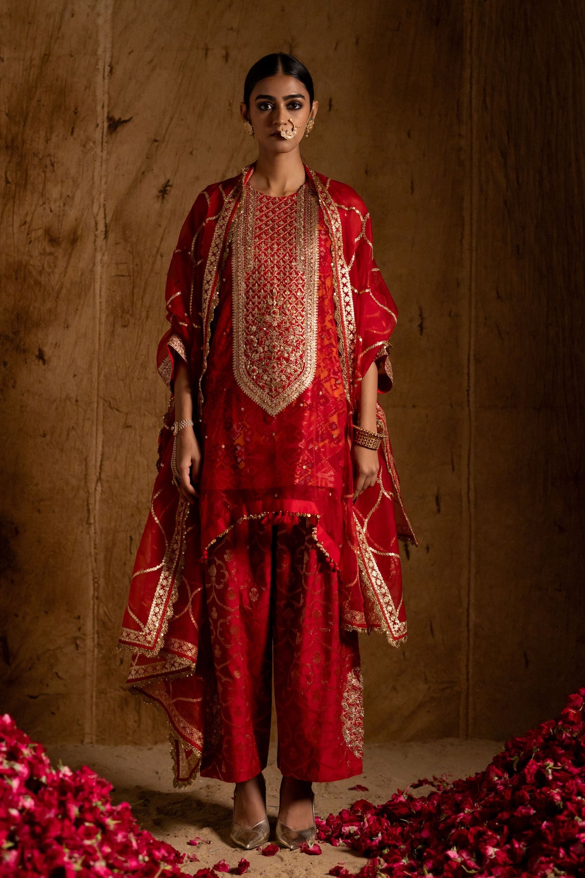 Mustard Patola Kaftan Set
