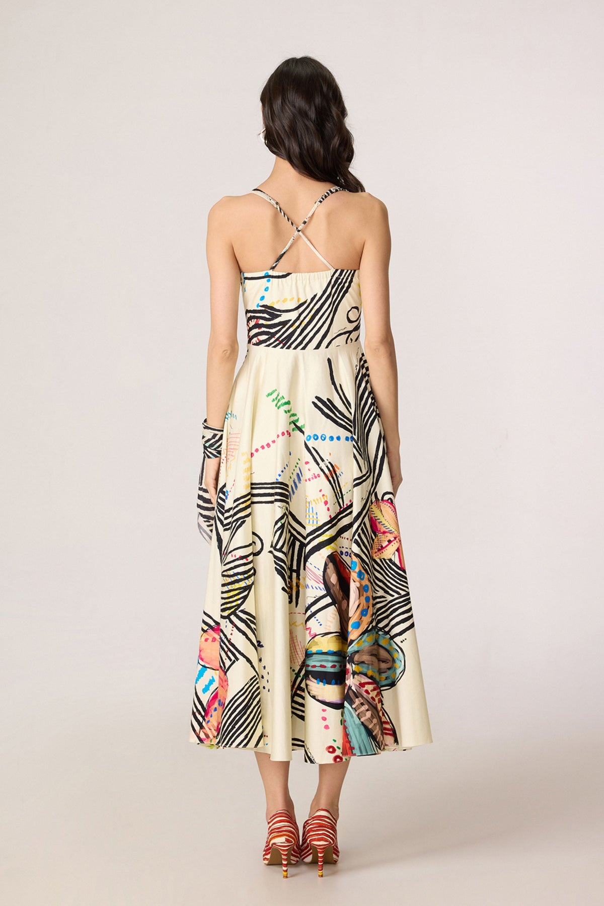 Doodle Print Marilyn Dress