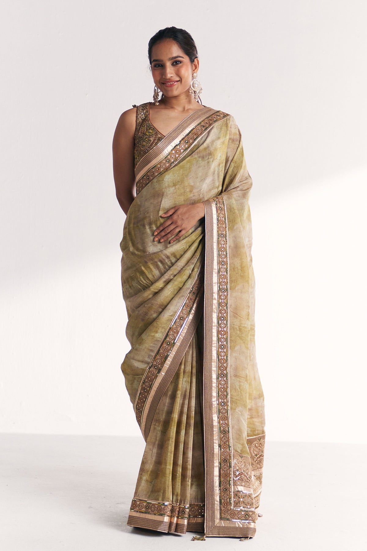 Falguni Green Saree
