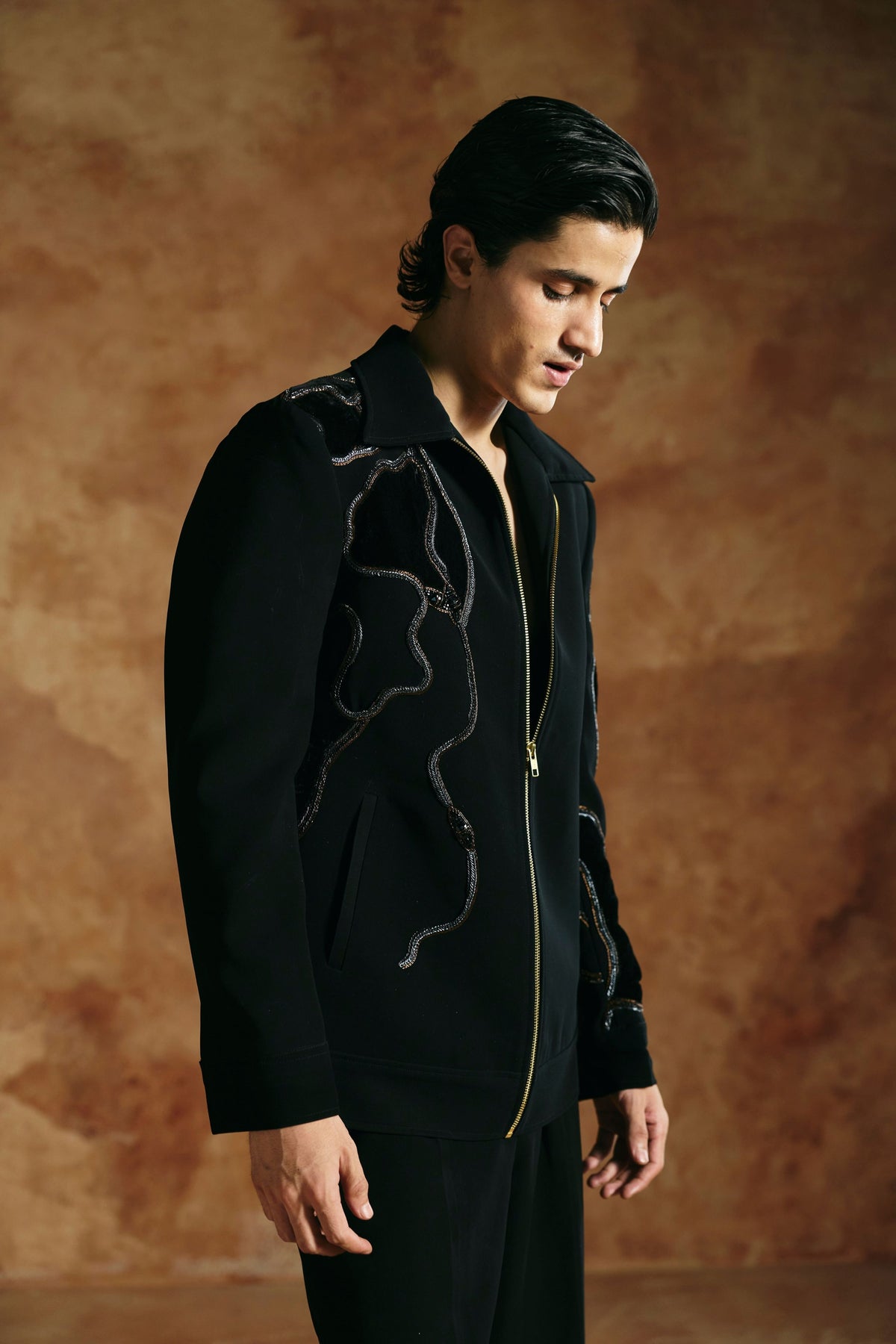 Embroidered Sindh Zipper Jacket