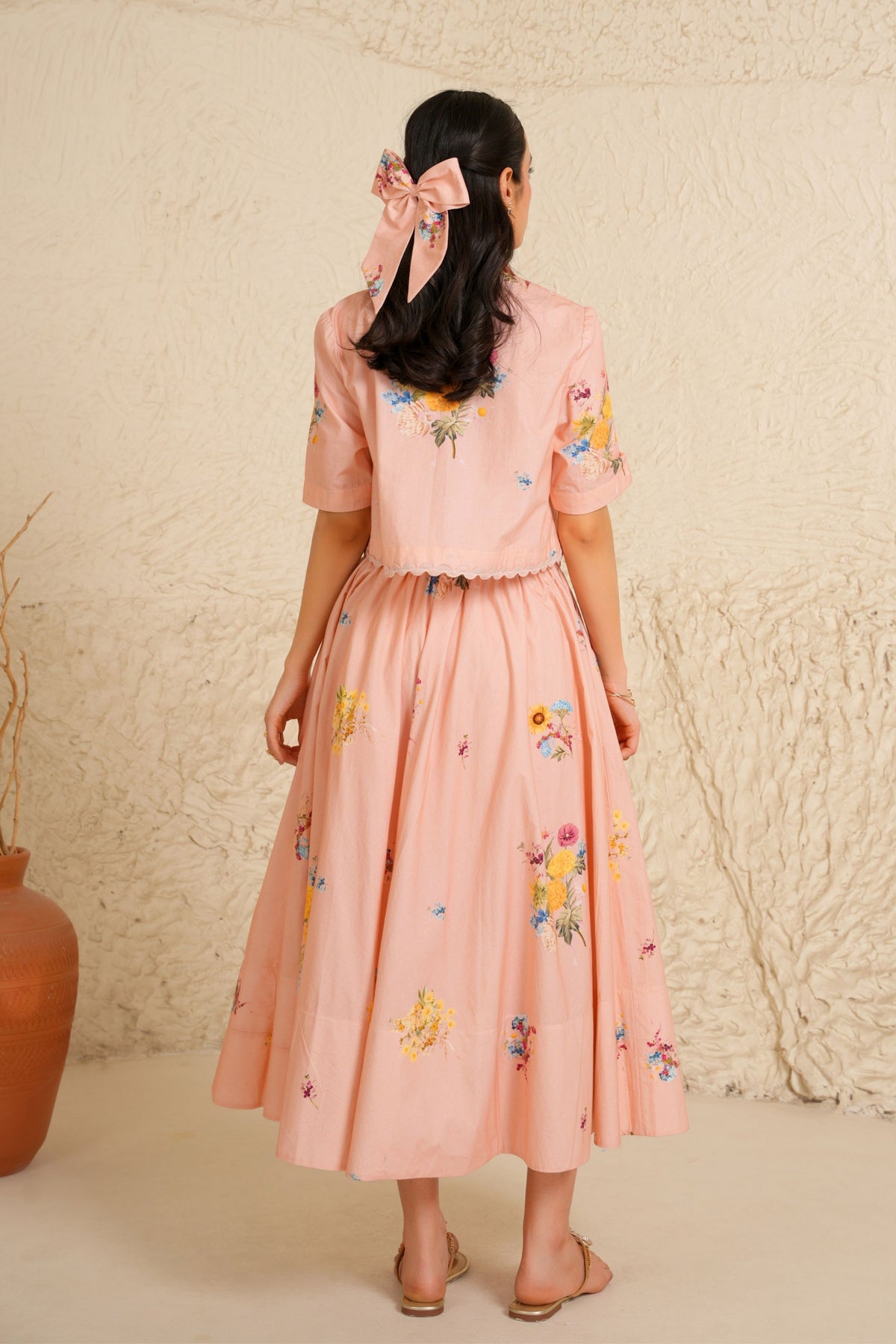 Nude Pink Skirt Set