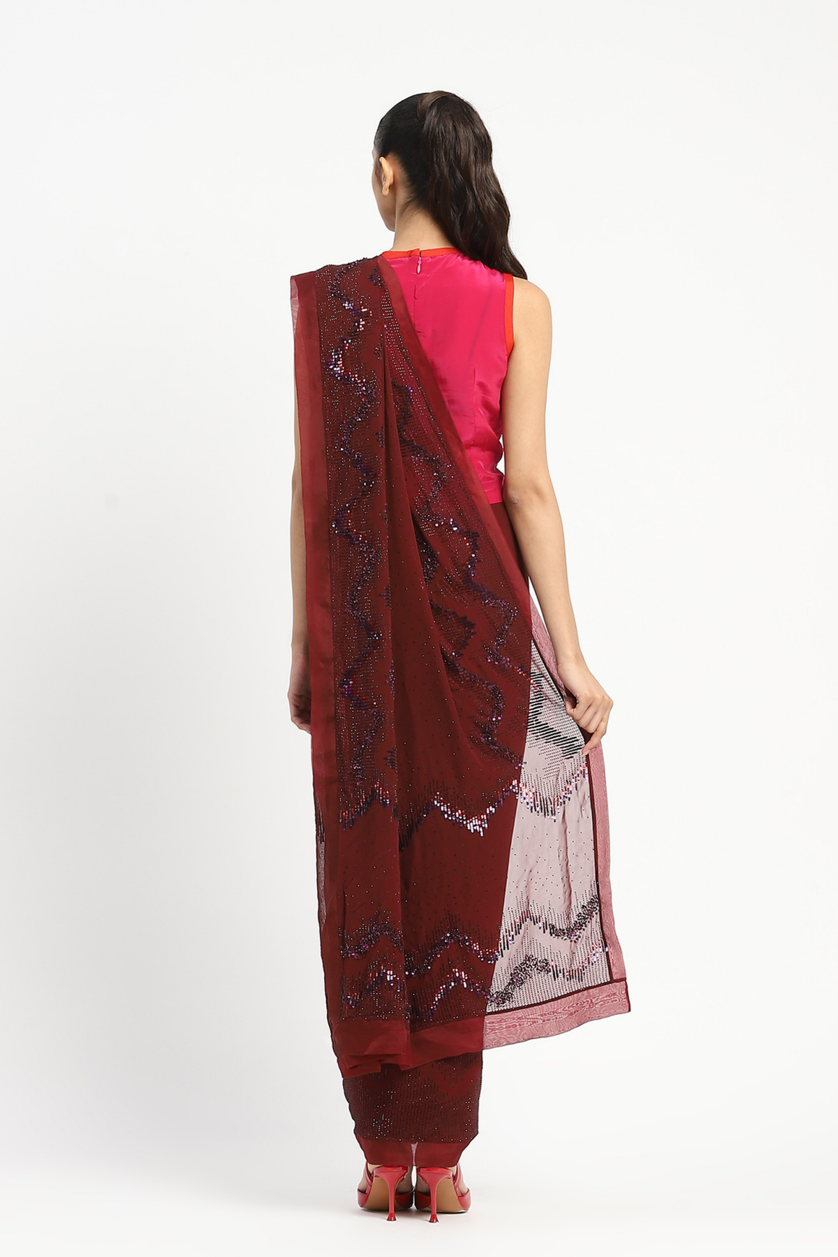 Scarlet Inquiry Embroidered Saree