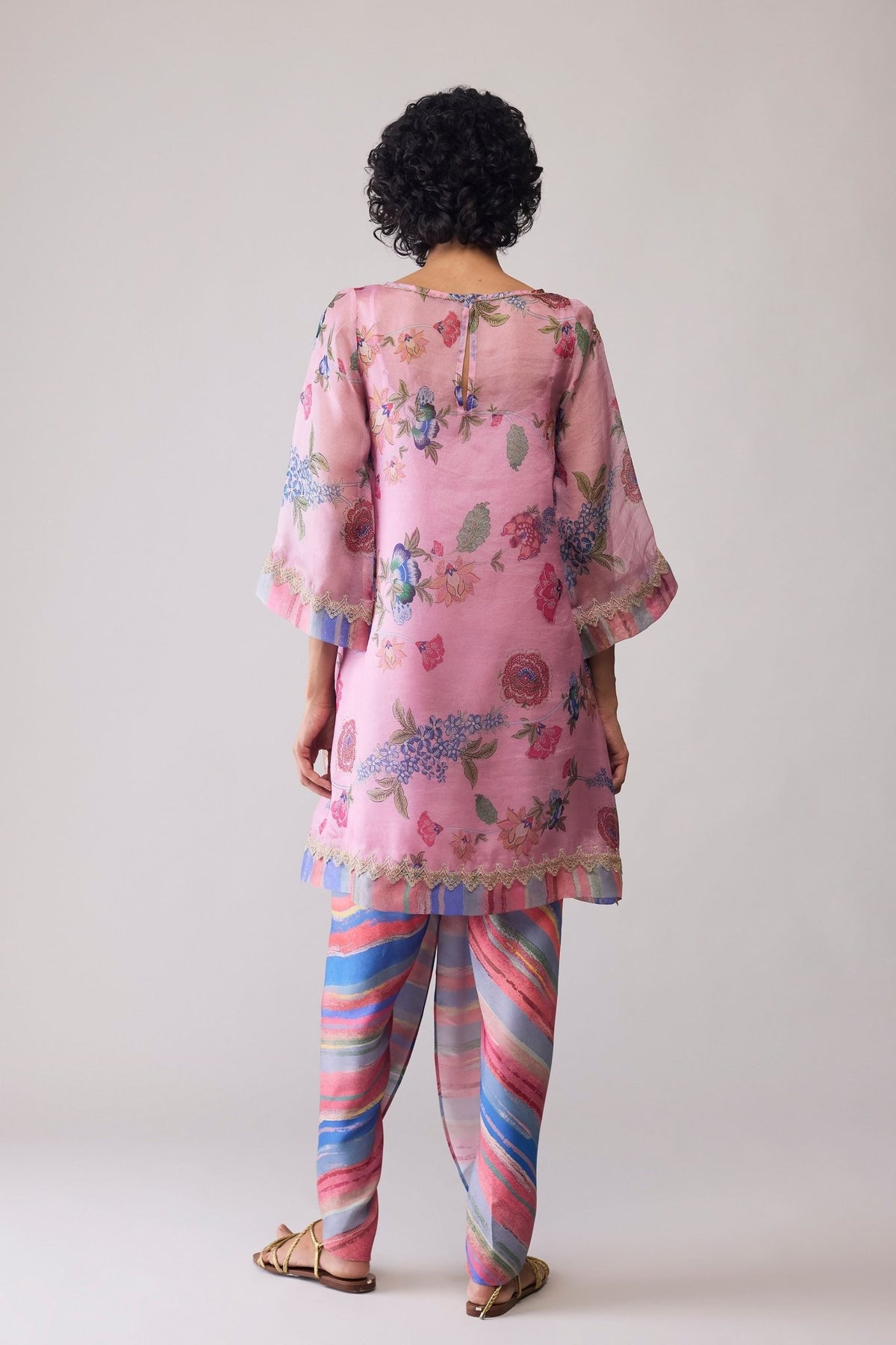 Myla Pink Print Kurta Set
