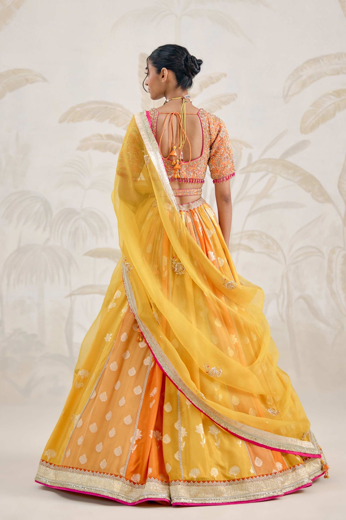 Multi-coloured Lehenga Set