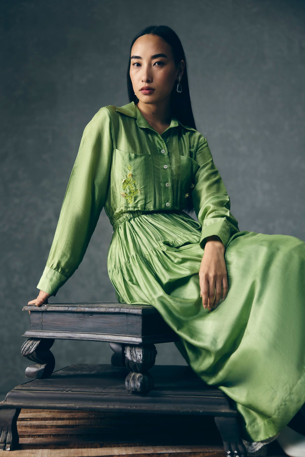 Elina Green Dress