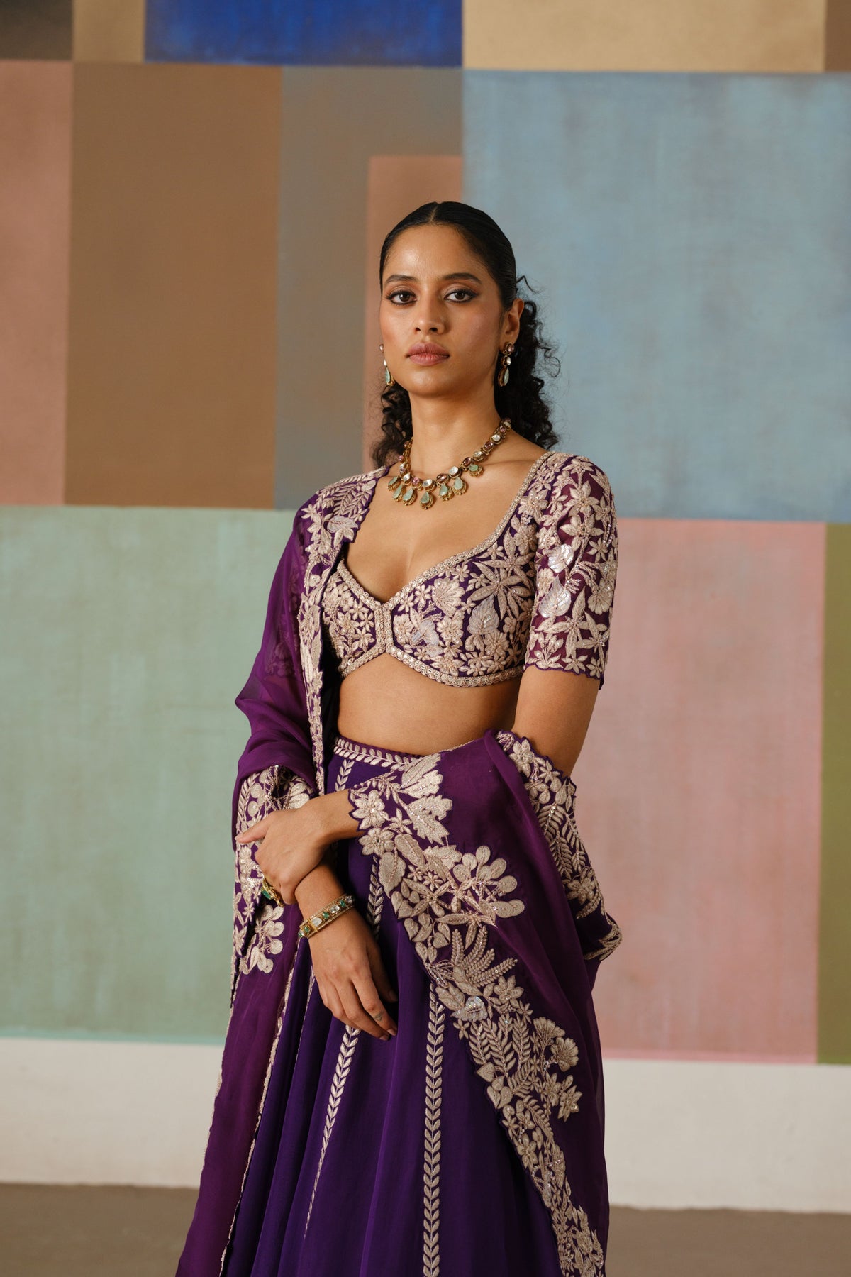 Purple Ruhani Lehenga Set