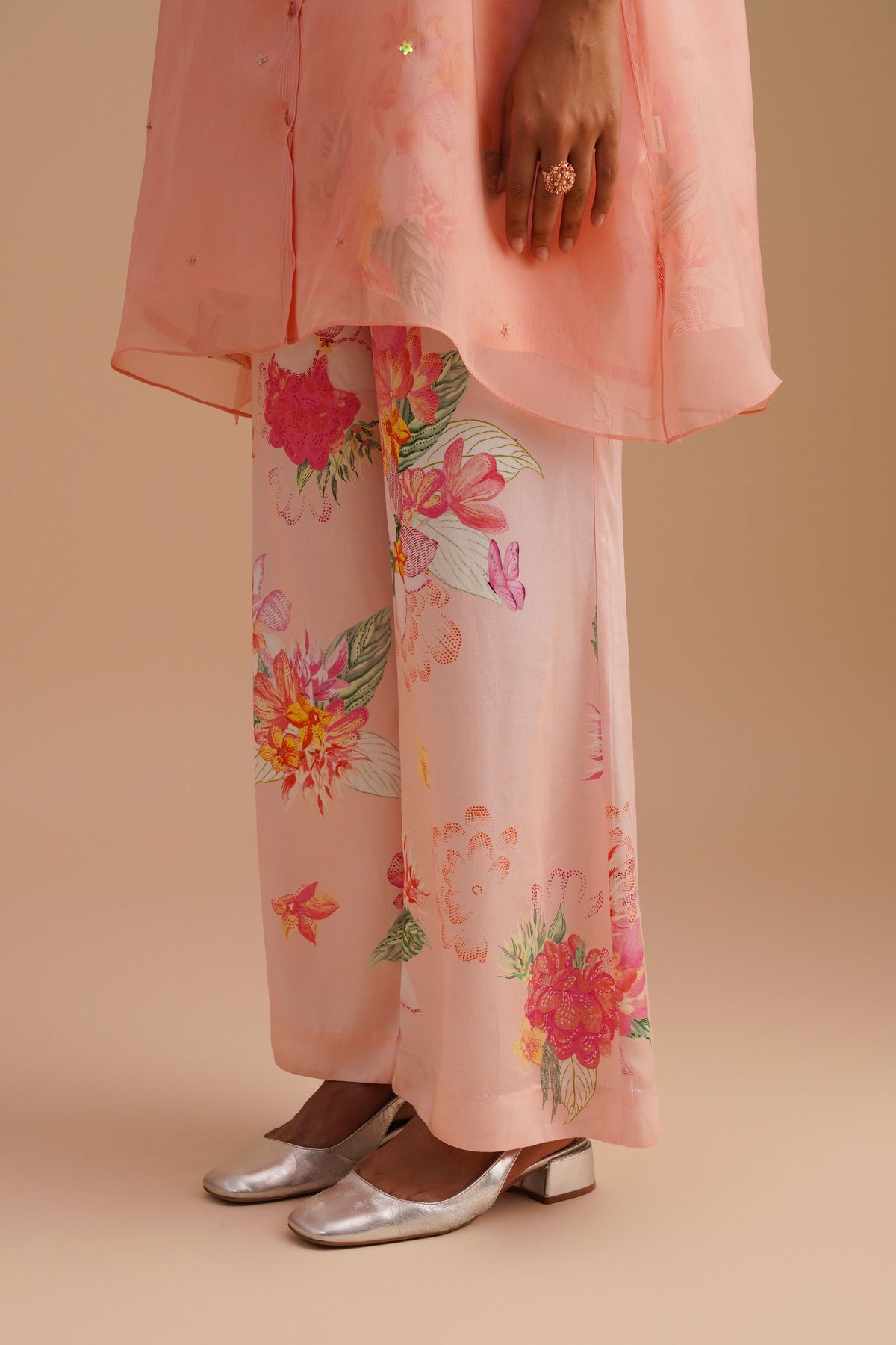 Blush Organza Co-ord Set